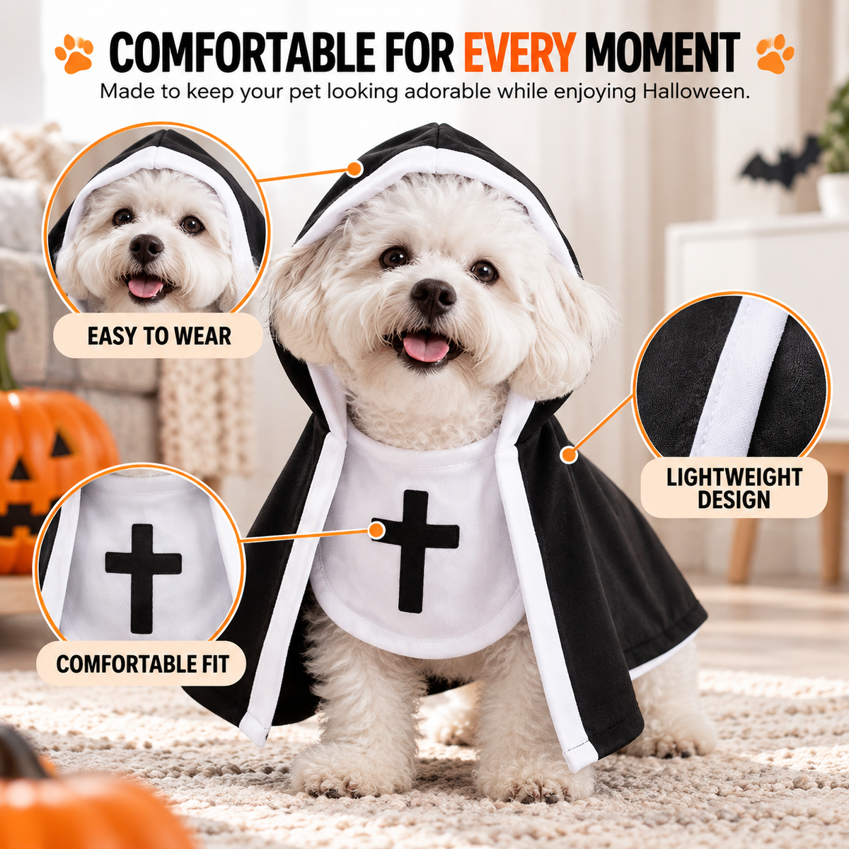 Funny Nun Costume for Dogs