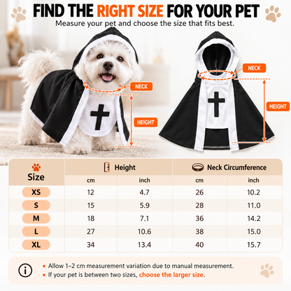 Funny Nun Costume for Dogs