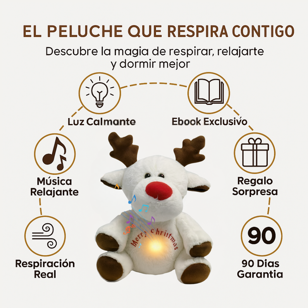 LumiReno ™ Reno de peluche que respira