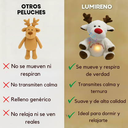 LumiReno ™ Reno de peluche que respira